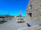 Onsite bar/ restaurant outdoor seating with a great view