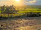 Entry road sunset