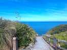 View down to the beach