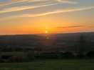 The sun going down