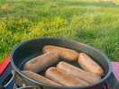A lovely peaceful morning with sausages cooking