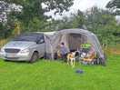 Our set up. we have a large awning but there was still space on the pitch for an extra car.