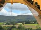 View from the comfy bed in bell tent 1