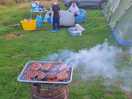 Beaiful bbq with the sunsett