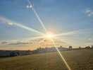 Sunset from higher field