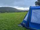 Our tent over the empty campsite due to the high winds forecasted