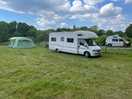 Nice site easy dog walking and not too far from village amenities