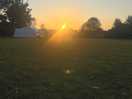 Sunset at summer down farm