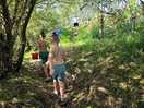 Walk down to the river from the camping field