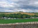 View from the church of the campsite on the hill