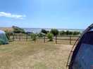 Tent pitch with sea views
