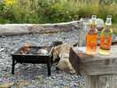 Individual fire pit / bbq areas are a welcome addition