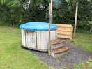 The heated hot tub
