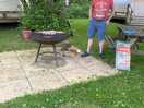 Jacket potatoes on the fire pit