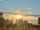 View of the sunsetting