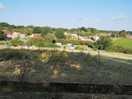 Looking down on the camp site at our lovely campervan
