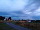 The lights coming on as evening approached