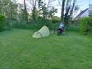 Standard pitch size fits a camper van and tent so plenty of room for me...