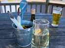 Outdoor seating at the bar