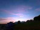 Sunset on site