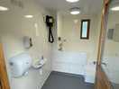 One of the two dog wash rooms
