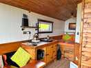 Inside the hut