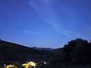 Night time view looking down the valley from our pitch.