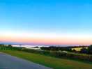 Sunset view from touring pitch