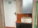 Individual shower room s on pitch..with outside sink …also used for storing garden furniture.
