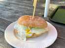 Delicious bap with egg and avocado,photo by me