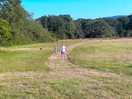 Exploring the site to make sure we had the pitch we wanted.