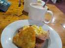 The morning waffle which was lovely but bacon very fatty