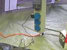 Tent electric hookup.