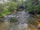 River flowing by pitches