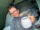 The first morning coffee after a very peaceful nights sleep.