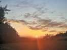 Sunset over cardiff from the camping field
