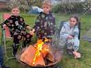 Fire pit supplied by camp