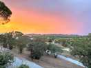 Sunset over the site