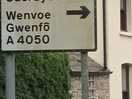 The first sign on the main road