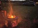 One of the hired fire pits