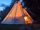 Tipi at night