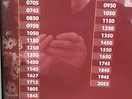 Bus timetable.