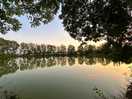 El lago del camping