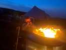 Conplimentary marshmallows over the fire