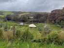 View from the field to the coastal path