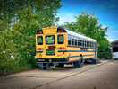 Old american school bus