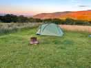 View during the day of tent location
