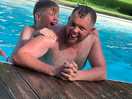 Quick dip in the pool after the drive from england