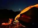 Tent, night sky