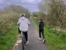 National cycle path at the bottom of the site